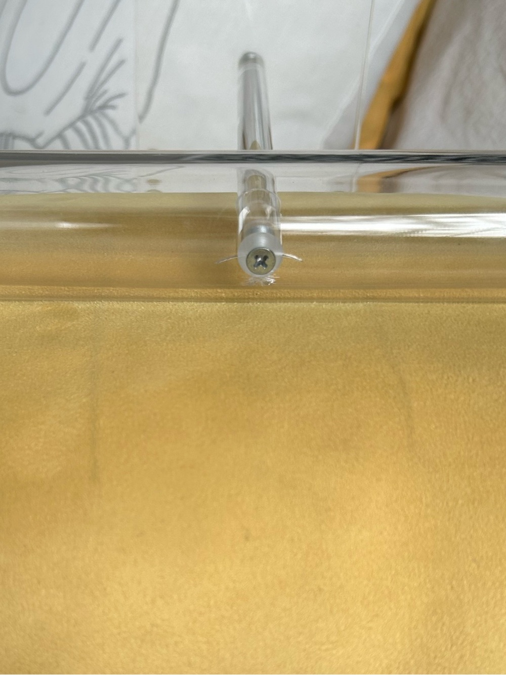 Clear Acrylic Jewelry T-Bar Stand with Gold Necklace - Picture 5 of 9